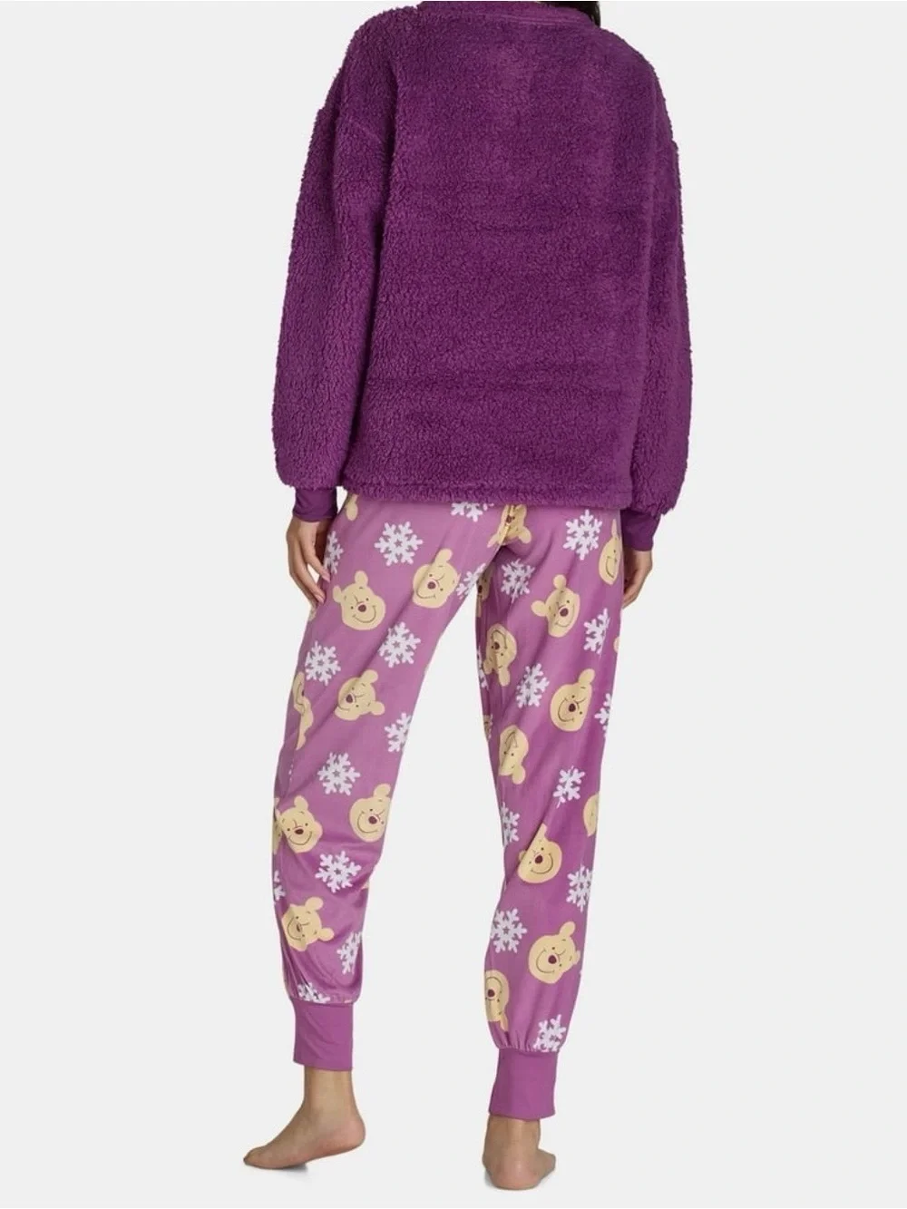 Disney Women's Winnie the Pooh Plush Pajama Set, 2-Piece Size:L